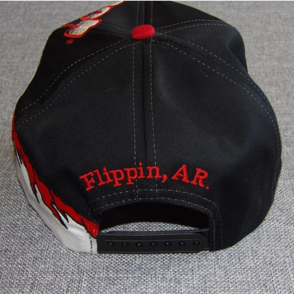 Ranger Boats Snapback Hat Men OSFM Black White Red Embroidered Fishing Cap